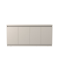 Manhattan Comfort 105855 Viennese 62.99 in. 6- Shelf Buffet Cabinet  in Off White